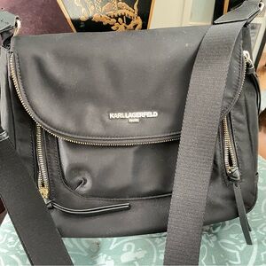Karl Lagerfeld Black Messenger Bag